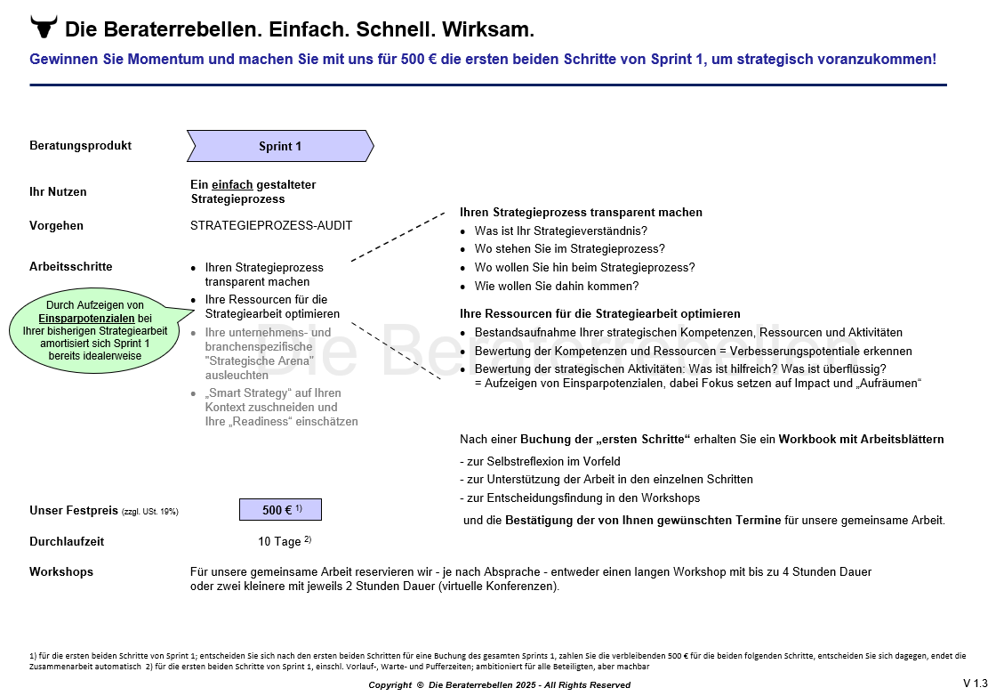 Audit Strategieprozess - einfacher Strategieprozess - Strategieprozess optimieren - agile Strategieentwicklung - strategische Kompetenzen